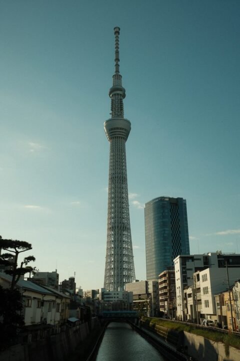 view of Tokyo Skytree at Jukken bridge, Tokyo, Japan