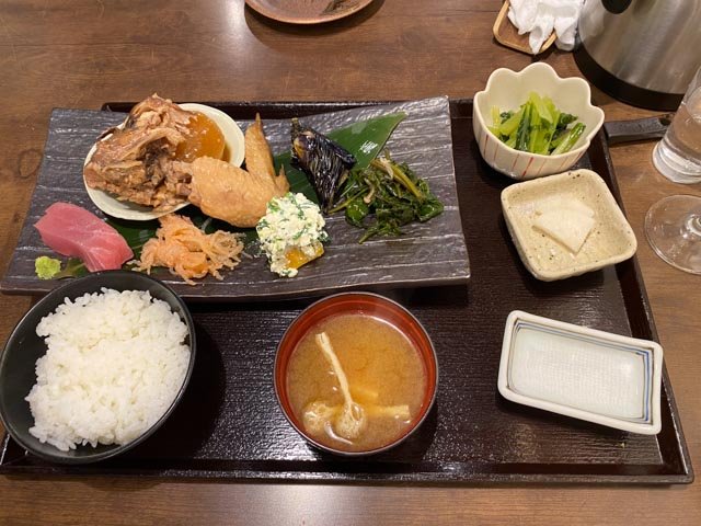 set menu in Shiki Restaurant, Matsumoto, Japan