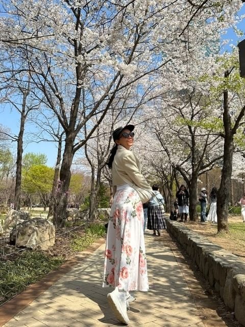 Princess travels Seoul, South Korea during cherry blossom season