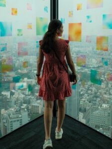 Princess travels Shibuya Sky, Tokyo, Japan