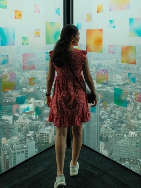 Princess travels Shibuya Sky, Tokyo, Japan