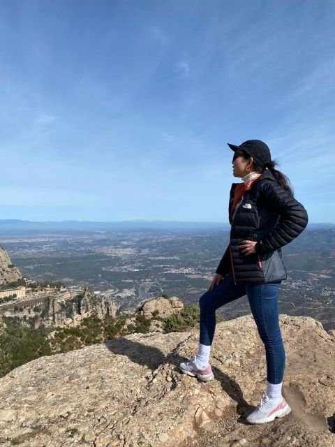 Princess travels hiking Montserrat, Spain