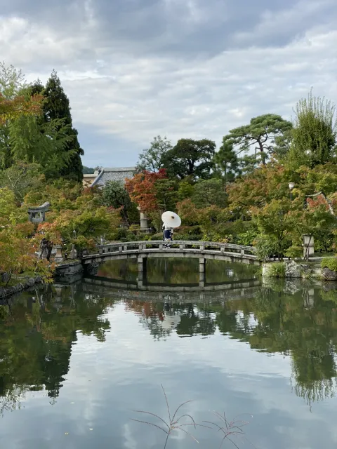 Eikandō Temple pond, Kyoto, Japan