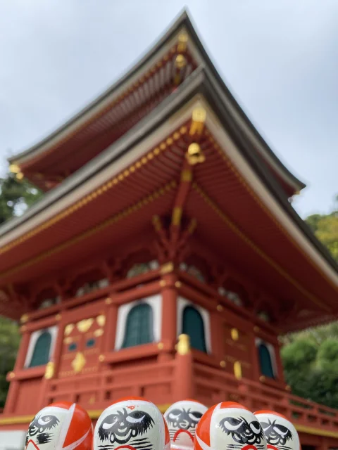 Daruma dolls at Katsuo-ji Temple, Osaka, Japan