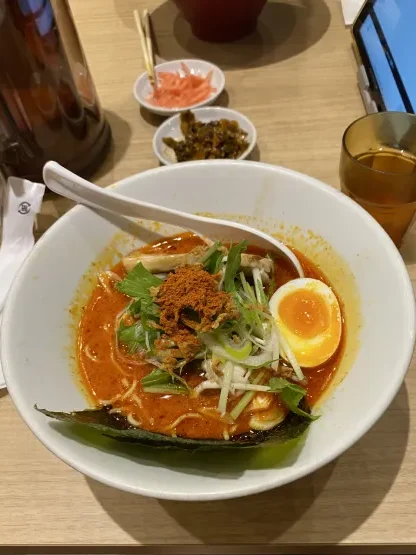 Ippudo ramen spicy ramen at Ippudo Ramen, Tokyo, Japan