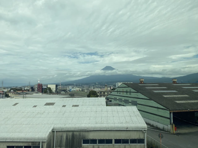 Mt Fuji view of Mt Fuji from Shinkansen ride from Osaka to Tokyo, Japan