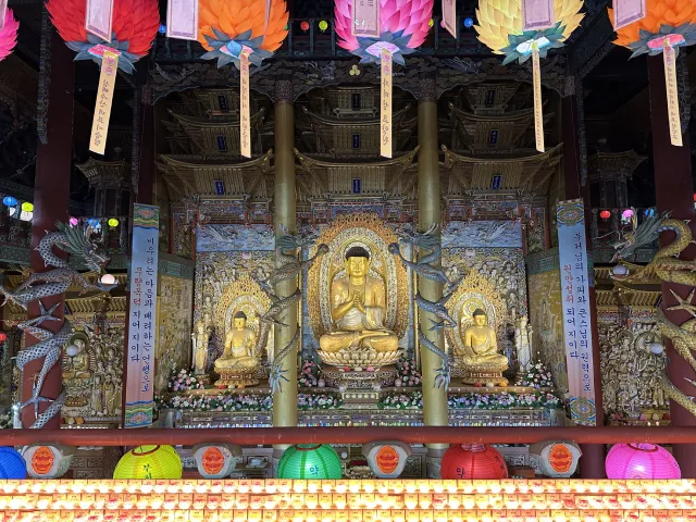 big buddha at Yakcheonsa Temple, Jeju Island, South Korea