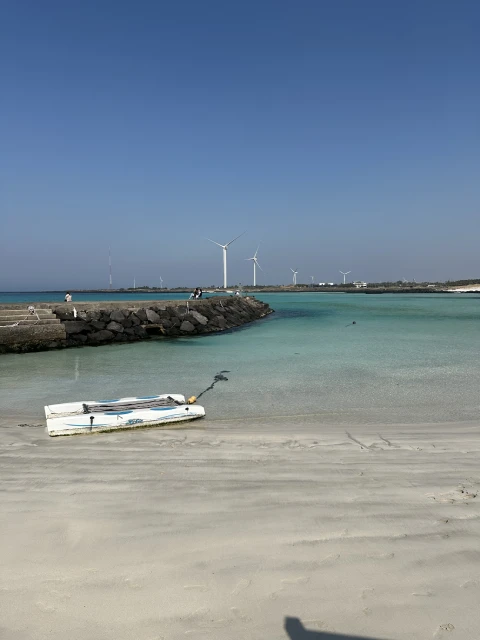 clear water at Gimnyeong Beach, Jeju Island, South Korea