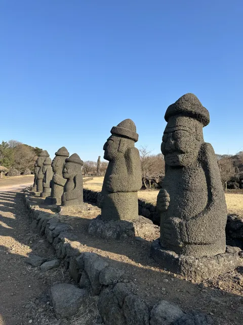 stone statues Jeju Stone Park, Jeju Island, South Korea