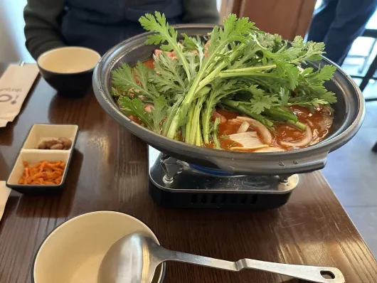 budae-jjigae at Ikseon Yorok Restaurant, Seoul, South Korea