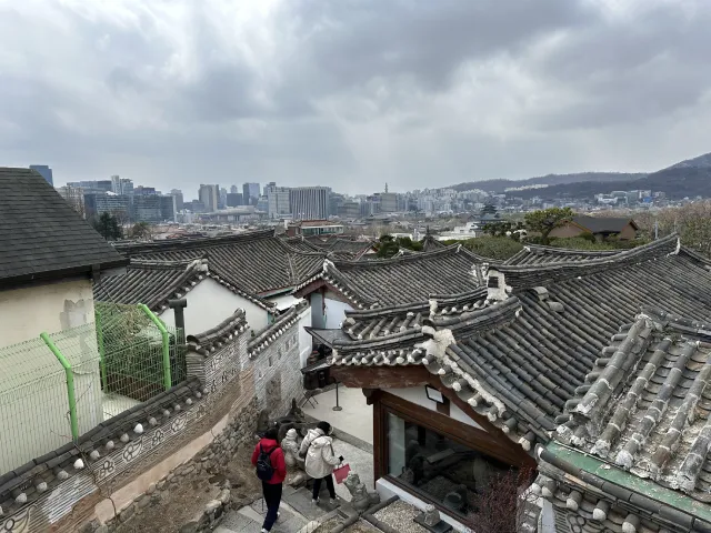 view from the terrace of Bukchon Oriental Culture Museum, Seoul, South Korea
