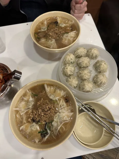 kalguksu and mandu at Myeongdong Kyoja, Seoul, South Korea