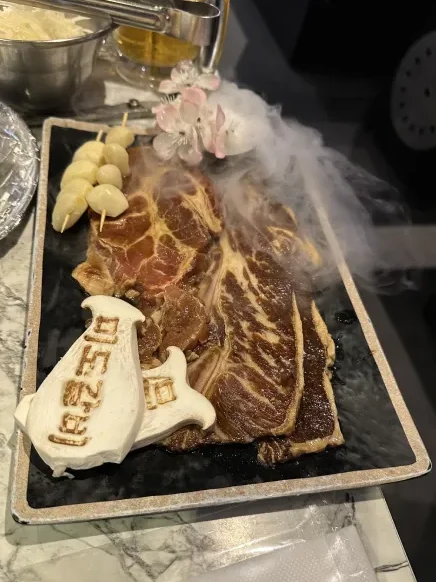 grilling beef at Midogalbi, Seoul, South Korea