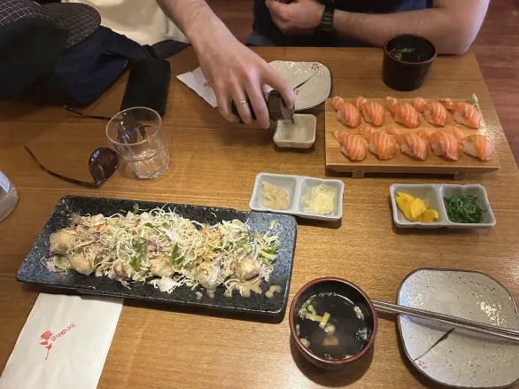 sushi and tofu dish, Seoul, South Korea